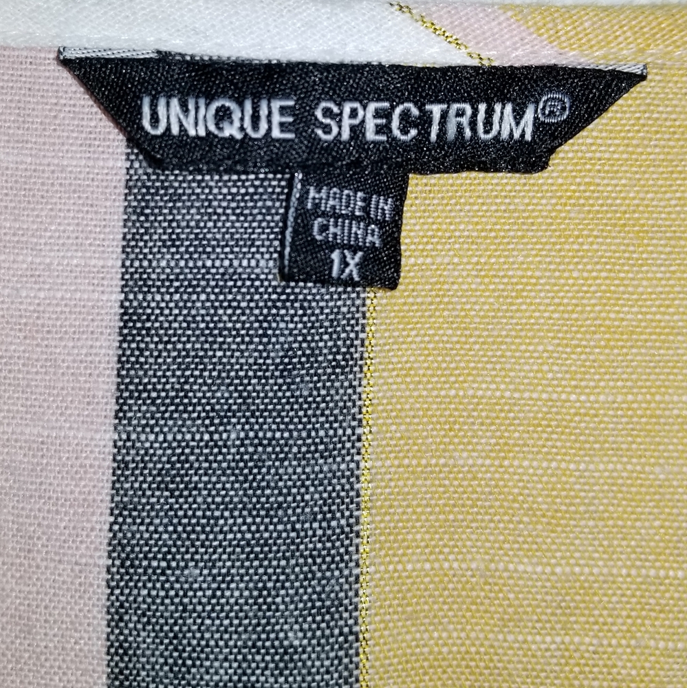 Unique Spectrum Striped Button Down Top - Picture 6 of 6